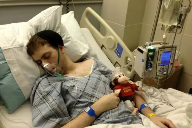 Yosef Allen in the hospital